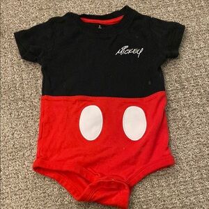 Disney Black and Red Short Sleeve Tee